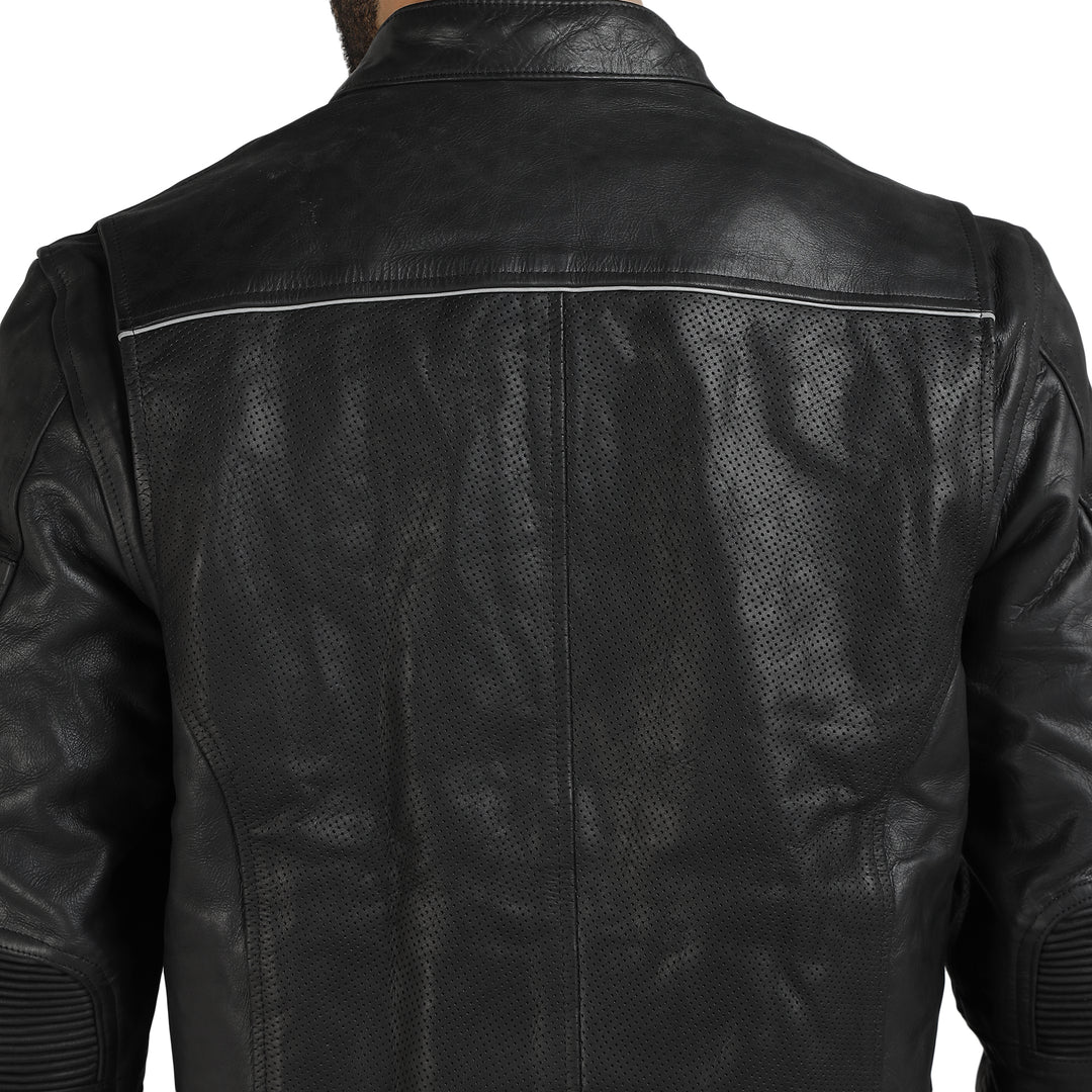 Jacket: Classic Leather Jacket (Black)
