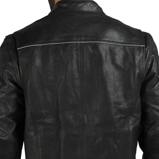 Jacket: Classic Leather Jacket (Black)