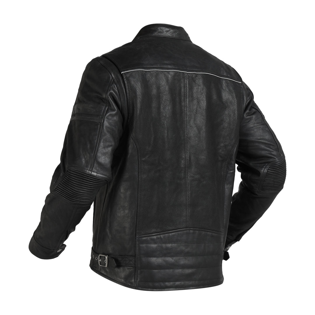 Jacket: Classic Leather Jacket (Black)