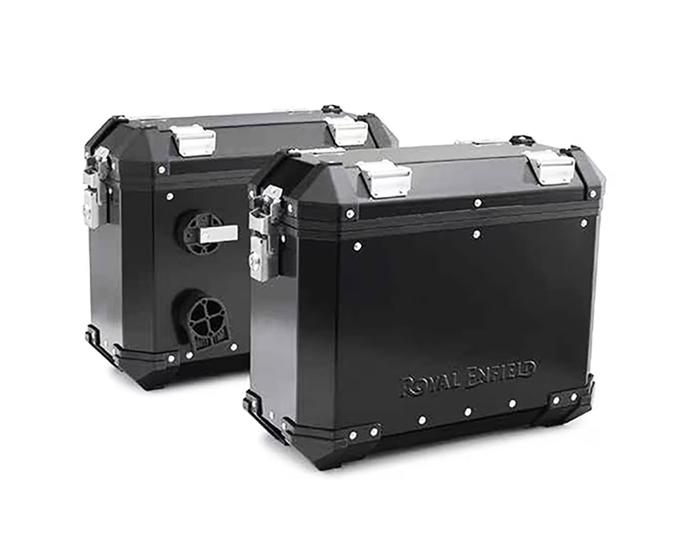 Royal Enfield Black Adventure Panniers (Pair)