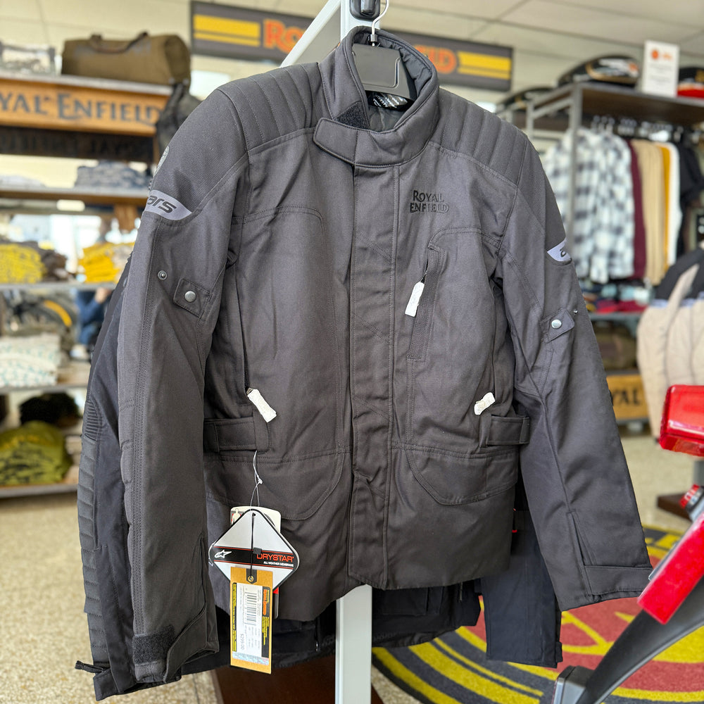 Jacket: Alpinestars Royal Enfield Gravity Drystar Black Riding Jacket