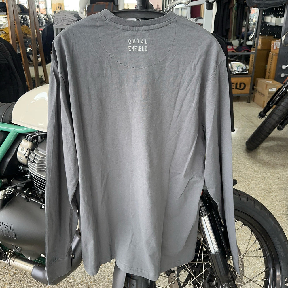 Long Sleeve: Men's Custom Motorcycles FS (gray)