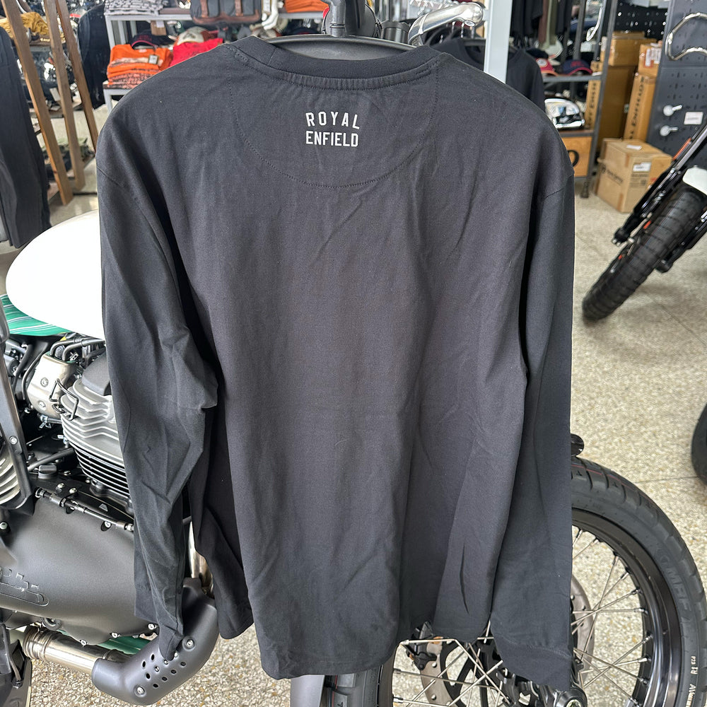 Long Sleeve: Men's Royal Enfield Crest FS (black)