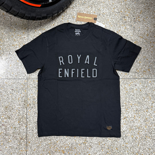 T-Shirt: Royal Enfield "Raised Letters" (black)