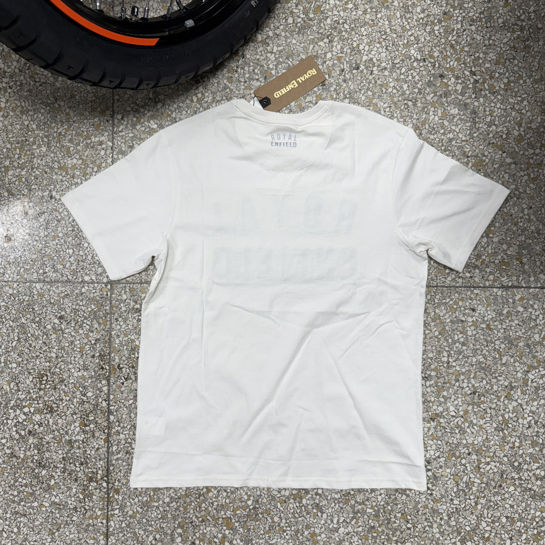 T-Shirt: Royal Enfield "Raised Letters" (white)