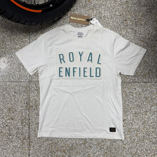 T-Shirt: Royal Enfield "Raised Letters" (white)