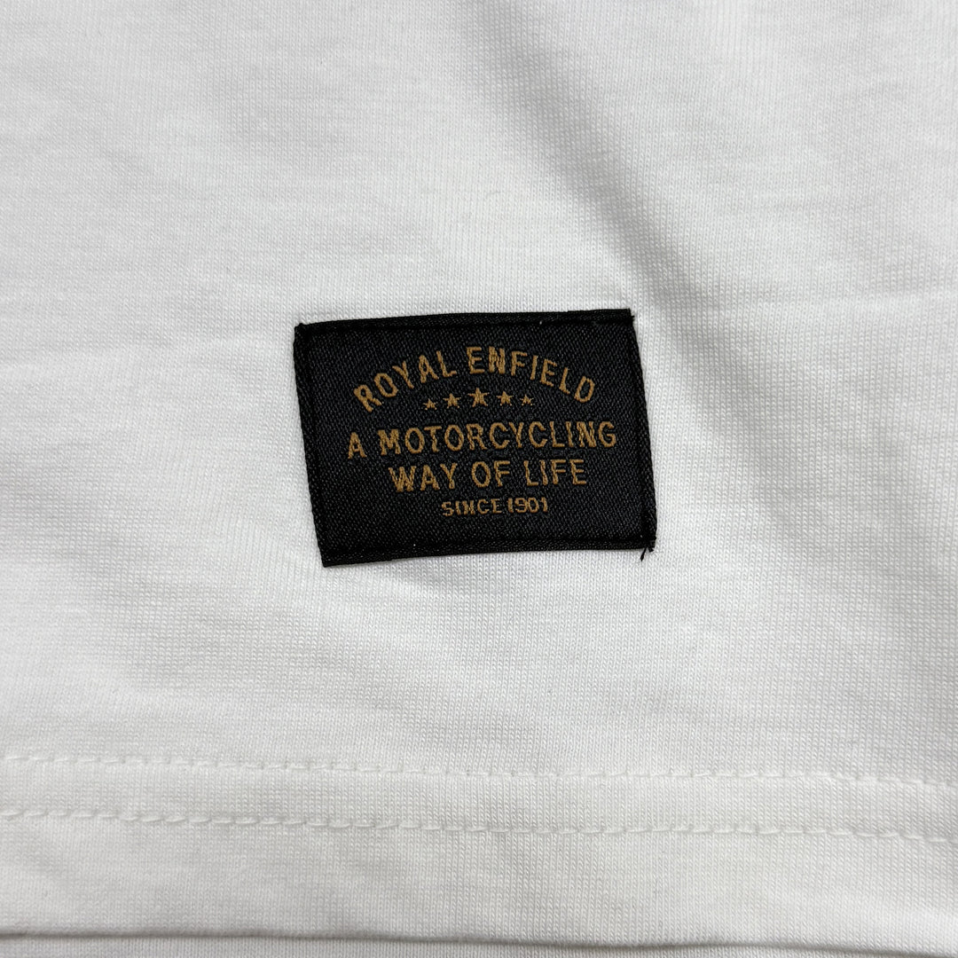 T-Shirt: Royal Enfield "Raised Letters" (white)