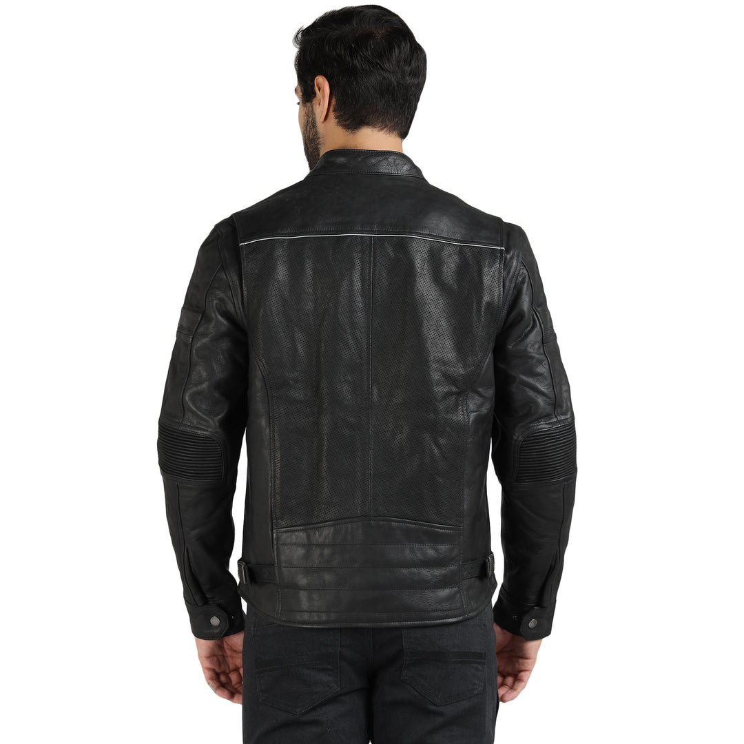 Jacket: Classic Leather Jacket (Black)