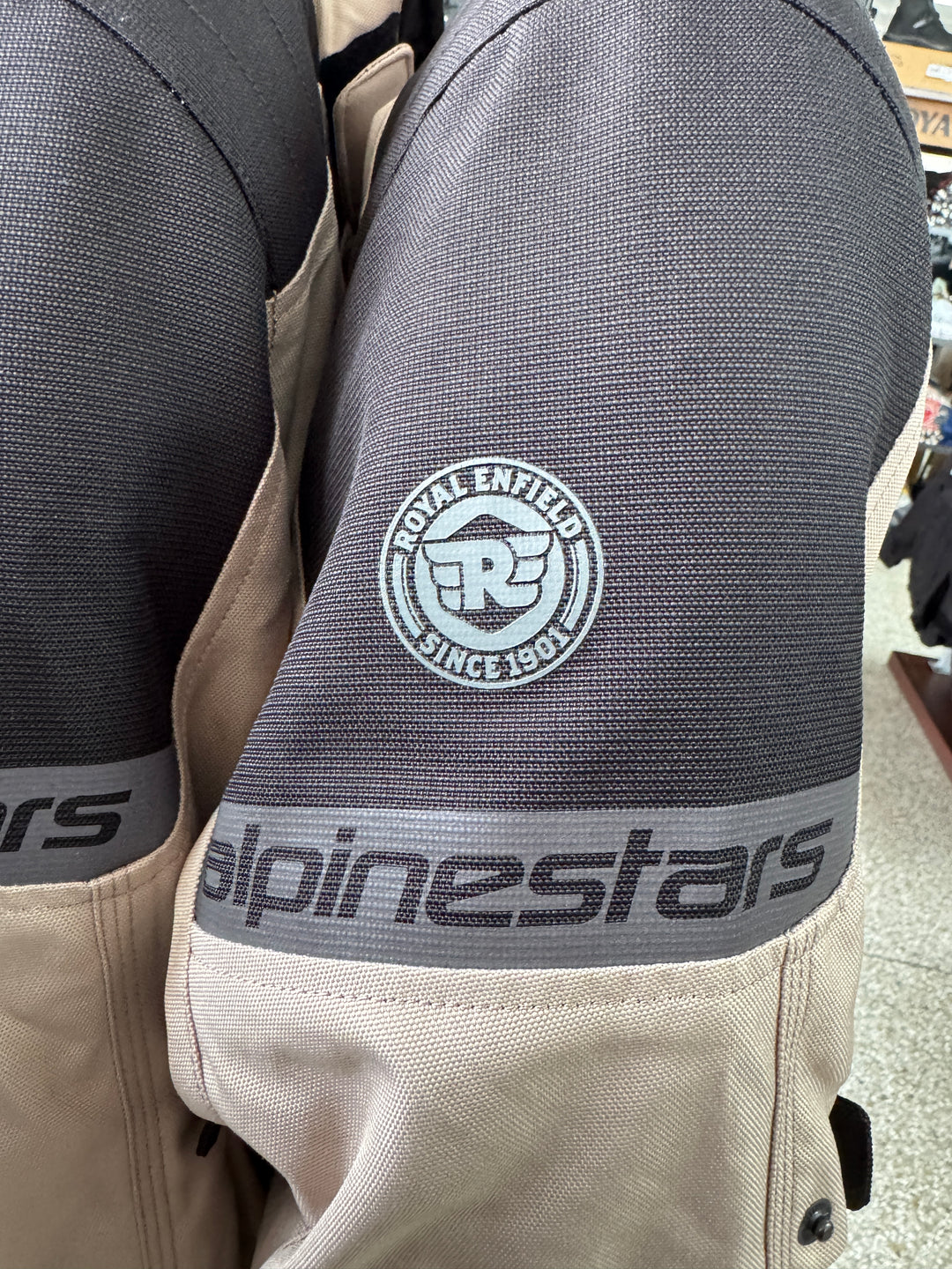 Alpinestars Royal Enfield Gravity Drystar Riding Jacket Logo