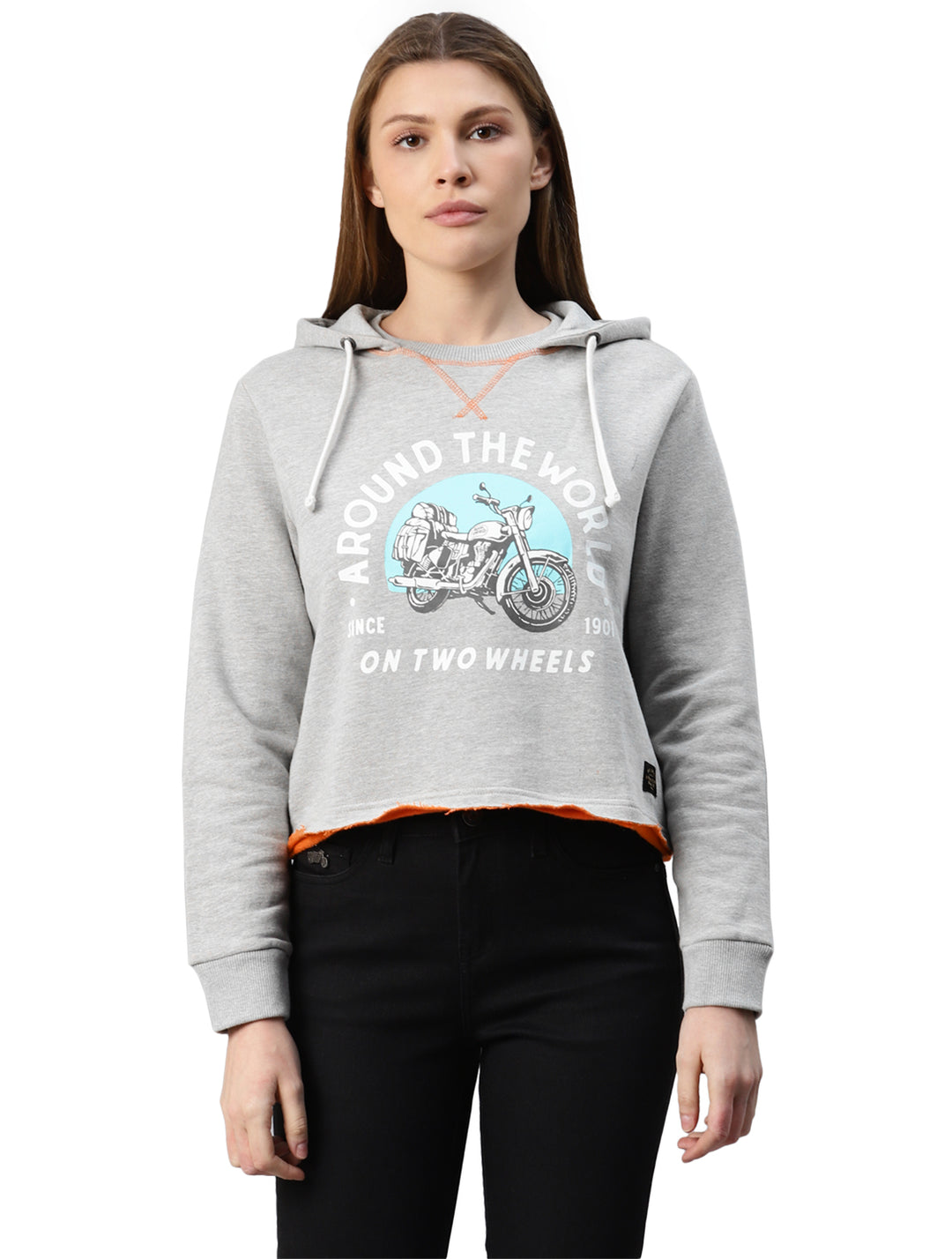 Long Sleeve: Women's Around the World Hoody (gray)