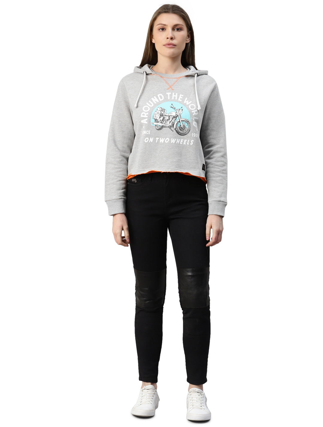 Long Sleeve: Women's Around the World Hoody (gray)