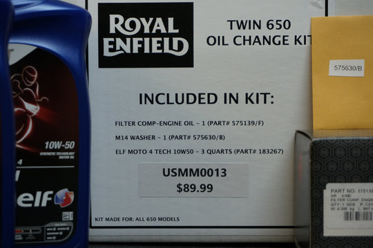 Royal Enfield Oil Change Kit For 650 Motorcycles