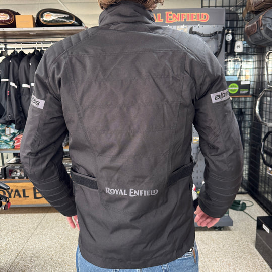 Jacket: Alpinestars Royal Enfield Gravity Drystar Riding Jacket (Black) Back View