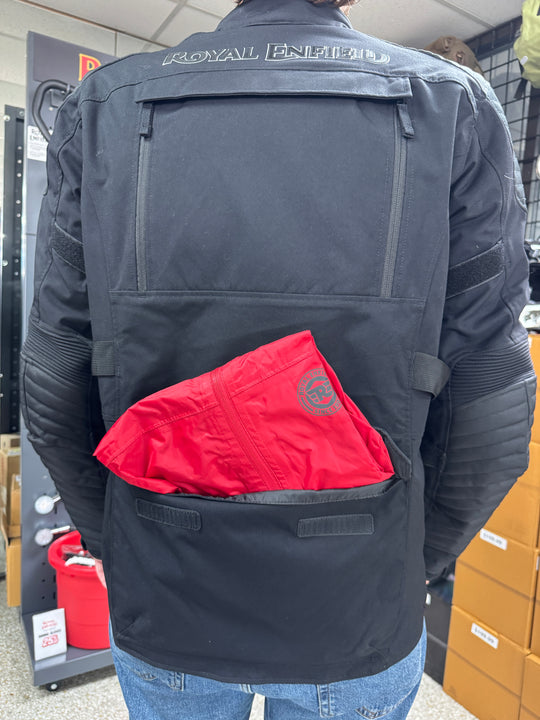 Jacket: Nirvik Riding Jacket (Black) Back Pocket