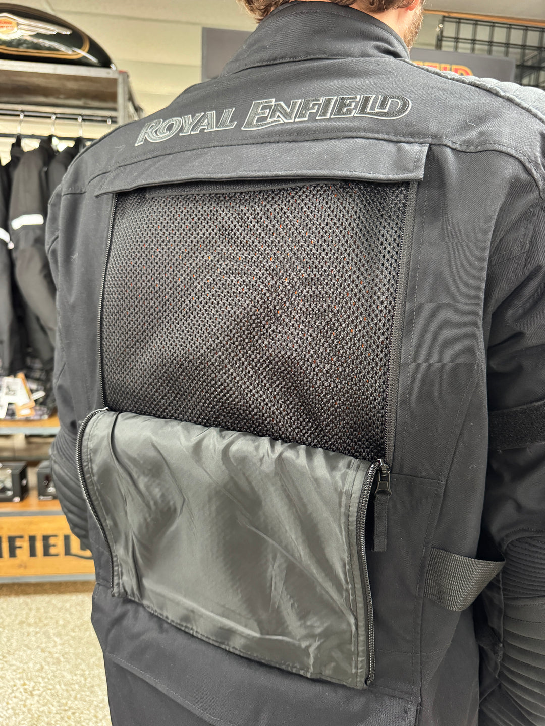 Jacket: Nirvik Riding Jacket (Black) Back Vent