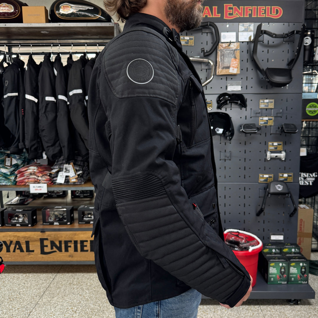Jacket: Nirvik Riding Jacket (Black) Side View