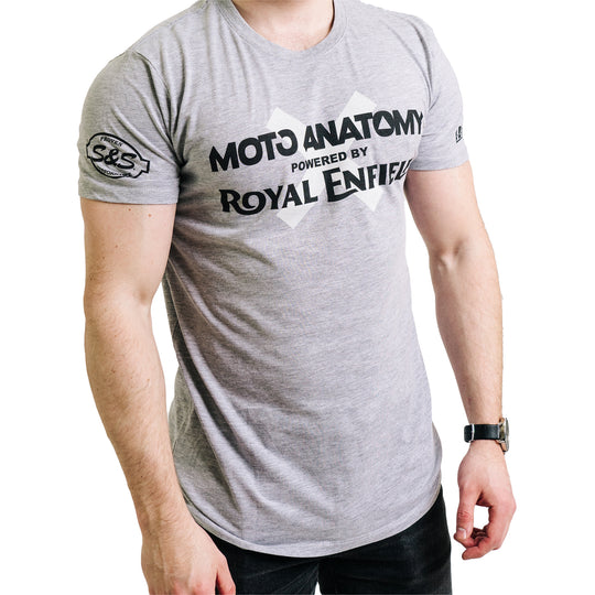 T-Shirt: Men's Moto Anatomy (heather gray)
