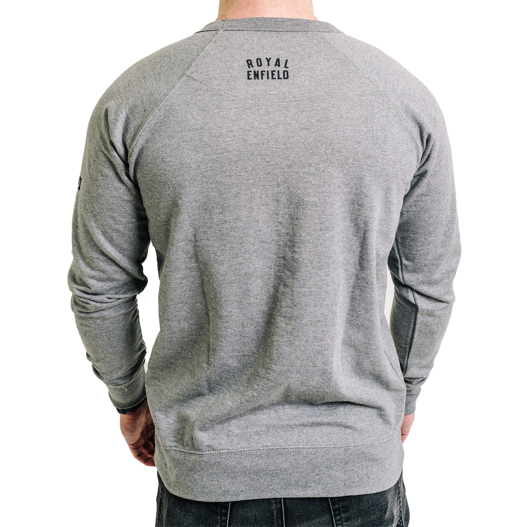 Long Sleeve: Men's Moto Anatomy Terry Crew (graphite)