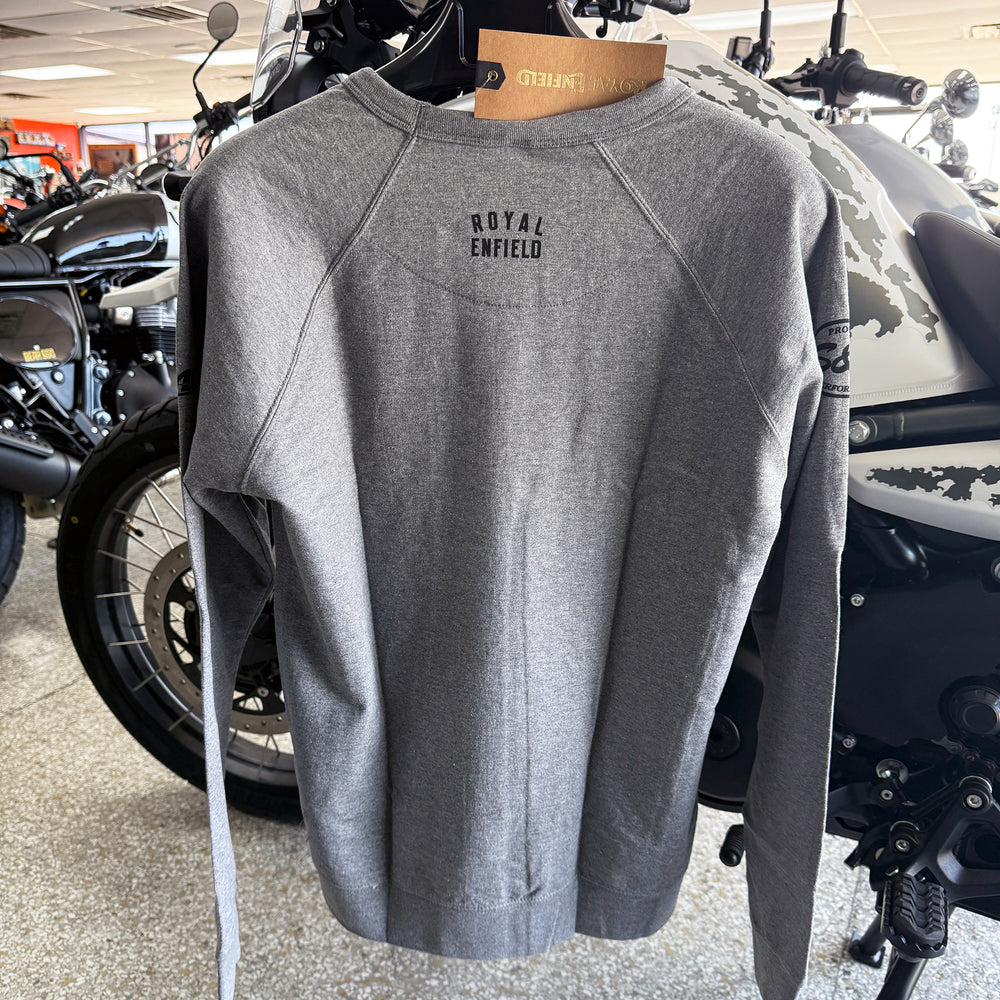 Long Sleeve: Men's Moto Anatomy Terry Crew (graphite)