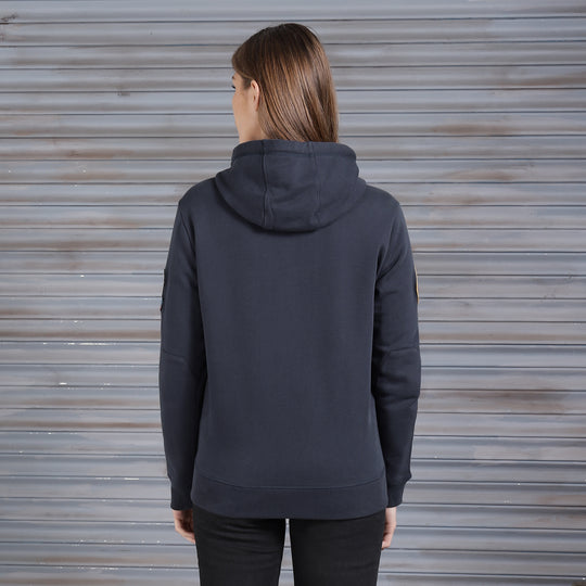 Long Sleeve: Women's Motorcross Hooded Sweater (navy)