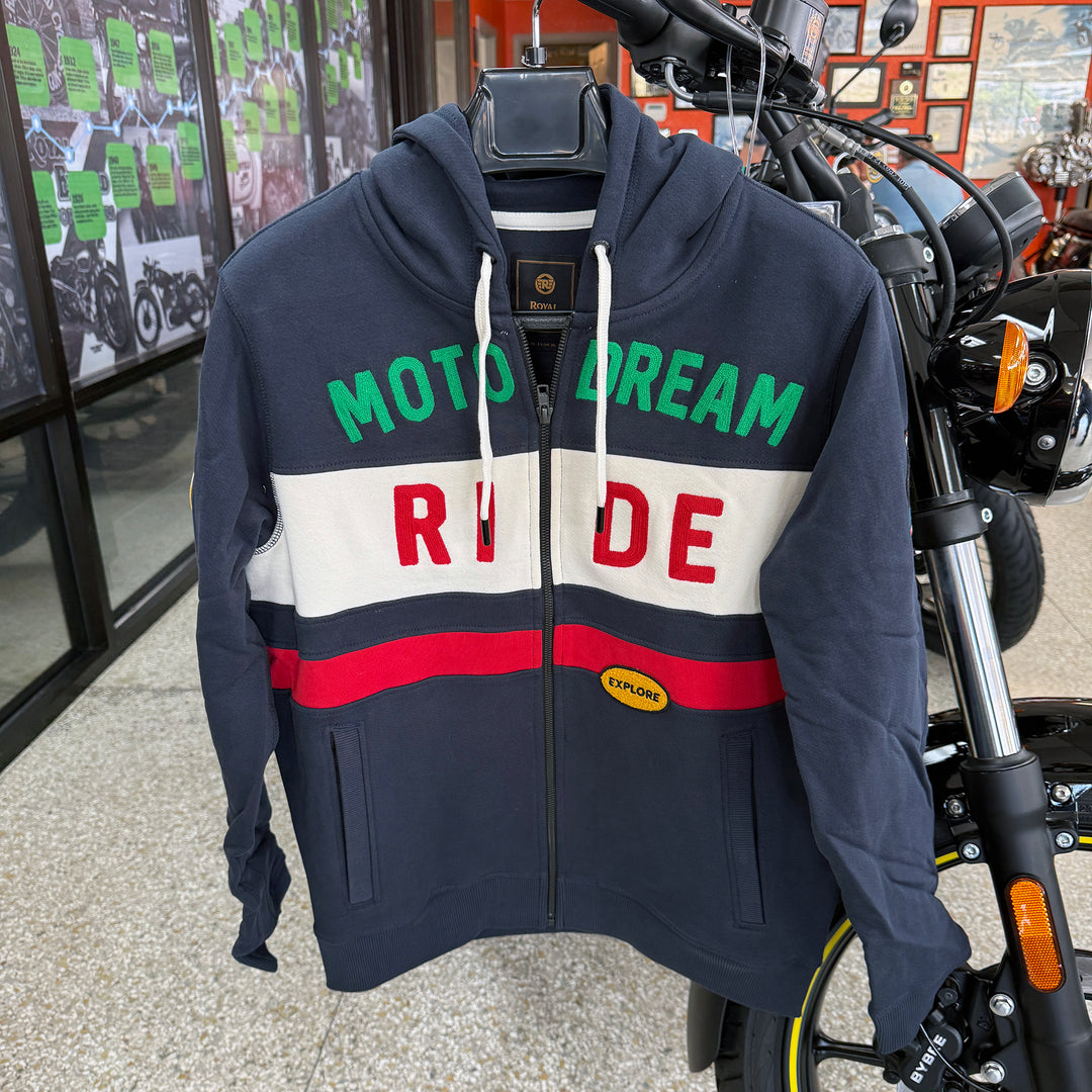 Long Sleeve: Women's Motorcross Hooded Sweater (navy)