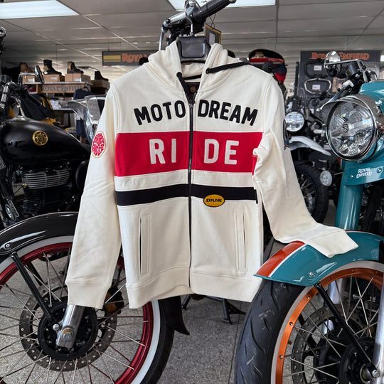 Long Sleeve: Women's Motorcross Hooded Sweater (off-white)