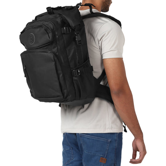 Backpack: Himalayan Roll Top Backpack (Black)