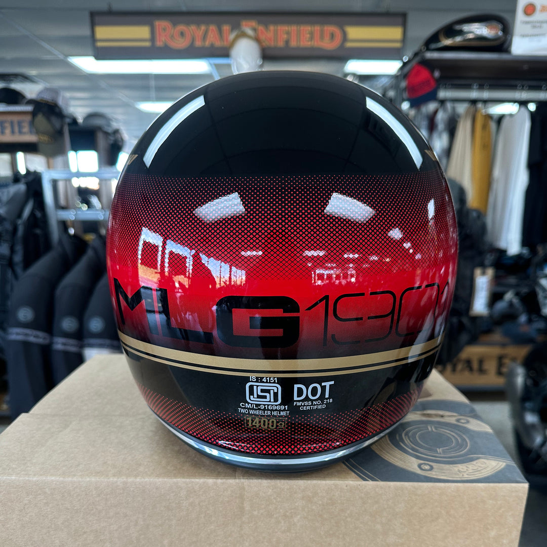 Helmets: Royal Enfield NEO MLG 1901 3/4 Motorcycle Helmet (Red)