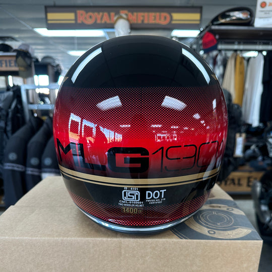 Helmets: Royal Enfield NEO MLG 1901 3/4 Motorcycle Helmet (Red)