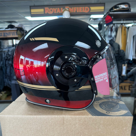 Helmets: Royal Enfield NEO MLG 1901 3/4 Motorcycle Helmet (Red)