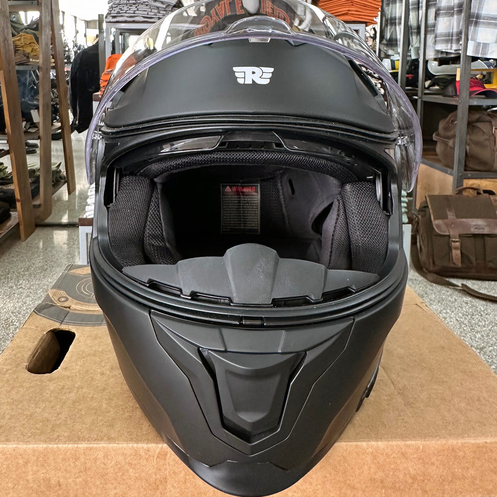 Helmets: Royal Enfield Vista Fiberglass Full Face Helmet (Black)