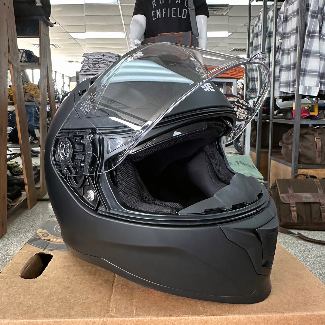 Helmets: Royal Enfield Vista Fiberglass Full Face Helmet (Black)