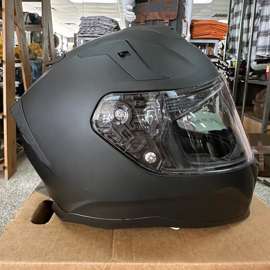 Helmets: Royal Enfield Vista Fiberglass Full Face Helmet (Black)