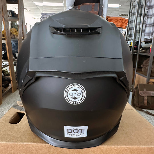 Helmets: Royal Enfield Vista Fiberglass Full Face Helmet (Black)