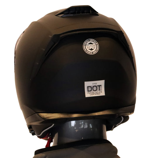 Helmets: Royal Enfield Vista Fiberglass Full Face Helmet (Black)