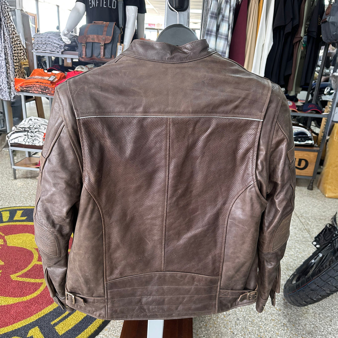 Jacket: Classic Leather Jacket (Dark Tan)