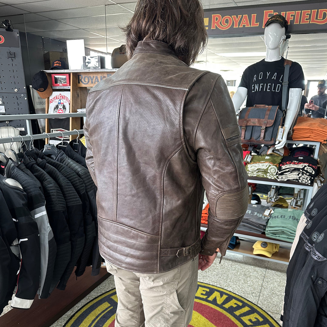 Jacket: Classic Leather Jacket (Dark Tan)