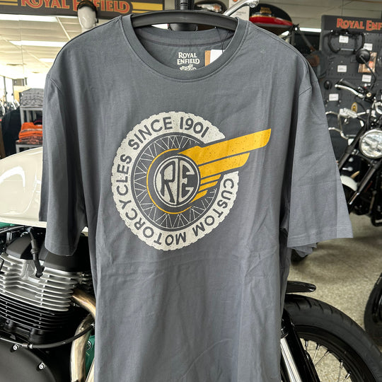 T-Shirt: Custom Motorcycles Since 1901 (gray)