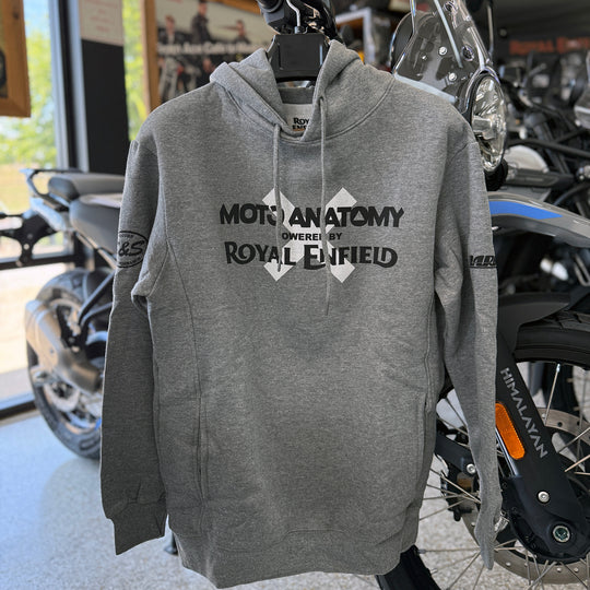 Long Sleeve: Men's Moto Anatomy Fleece Hooded (gray)