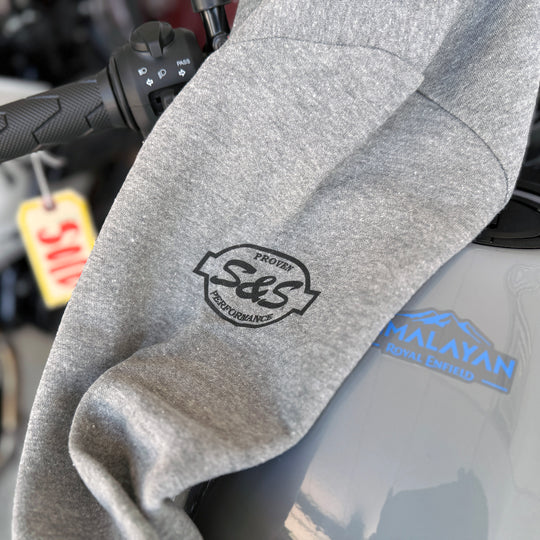 Long Sleeve: Men's Moto Anatomy Fleece Hooded (gray)
