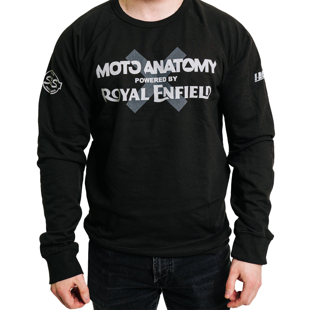 Long Sleeve: Men's Moto Anatomy Terry Crew (black)