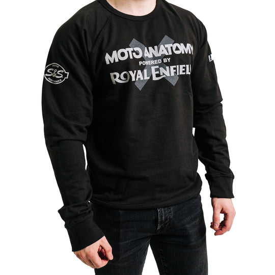 Long Sleeve: Men's Moto Anatomy Terry Crew (black)