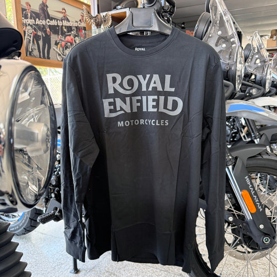 Long Sleeve: Men's Royal Enfield Motorcycles (black)