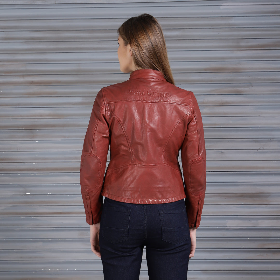 Jacket: Women's Leather Jacket (red)