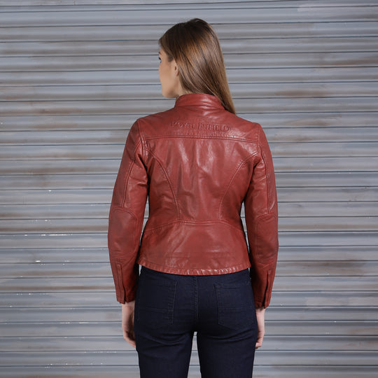 Jacket: Women's Leather Jacket (red)