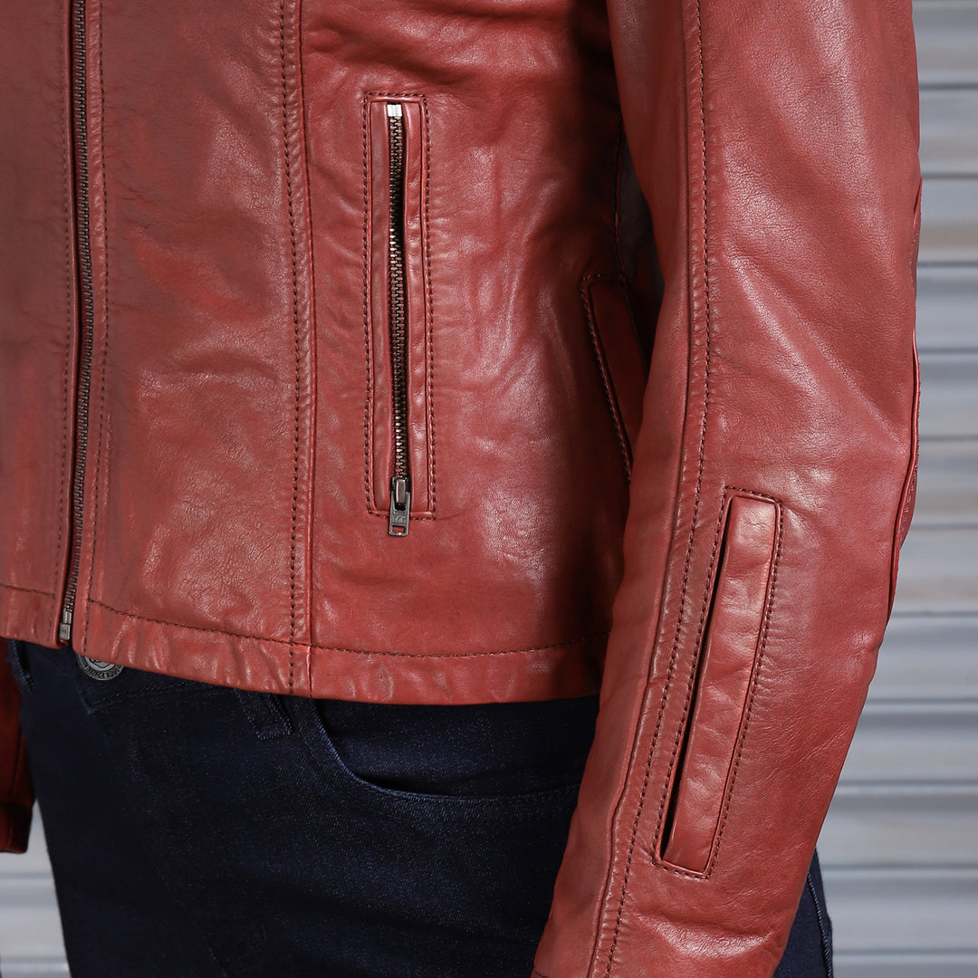 Jacket: Women's Leather Jacket (red)