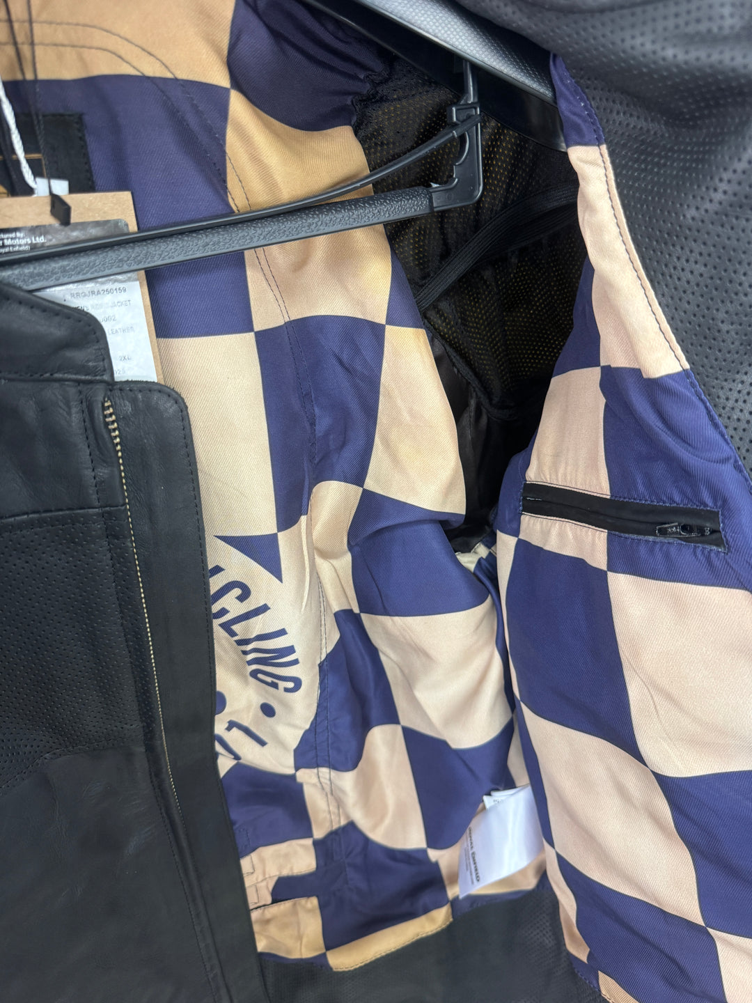 Royal Enfield Classic Black Leather Jacket Inside 4
