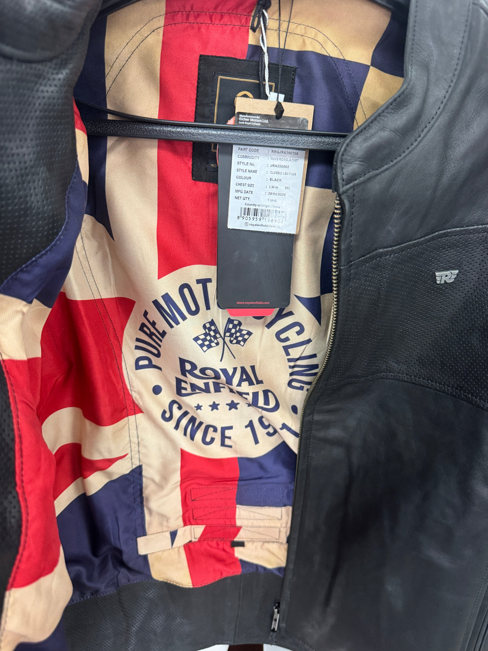 Royal Enfield Classic Leather Jacket (Black) Inside
