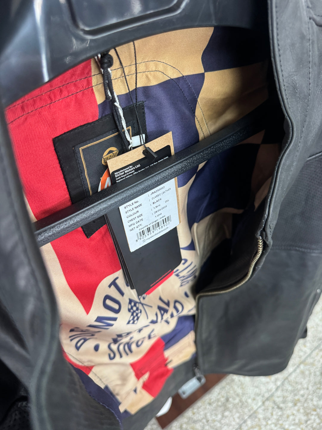 Royal Enfield Classic Leather Jacket (Black) Inside