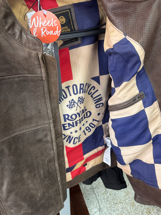 Royal Enfield Classic Leather Jacket Brown Inside View